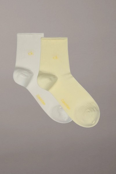 Calvin Klein γυναικείες κάλτσες CK Women Short Sock Roll Top (Συσκ. με 2 ζεύγη)-701229681-009