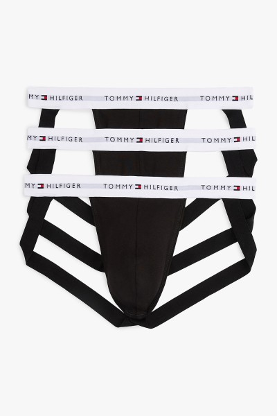 Tommy Hilfiger ανδρικά σλιπάκια με Signature Logo Jockstrap (Συσκ. 3 τεμαχίων)-UM0UM03377-0WE
