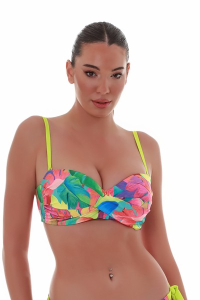 Bluepoint γυναικείο μαγιό bikini top στράπλες με μεταλλικό κούμπωμα 