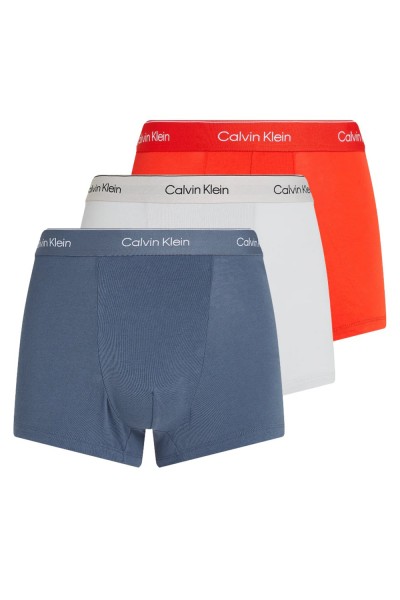Calvin Klein ανδρικά μποξεράκια Icon Cotton Stretch-Relaxed Fit Trunks (Συσκ. 3 τεμαχίων)-LV00NB4286-VQN