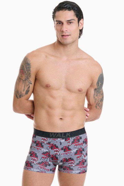 Walk ανδρικό μπόξερ με σχέδιο Cotton Stretch-W1754-12