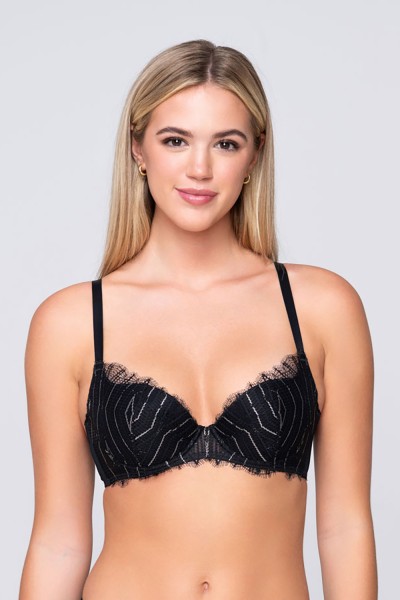 Luna γυναικείο σουτιέν 3/4 Padded Balconette με ενίσχυση και lurex λεπτομέρειες ''Crystal'' (Cup D)-16401